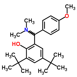 2-[二甲基氨基-(4-甲氧基苯基)甲基]-4,6-二叔丁基-苯酚结构式_75393-92-9结构式