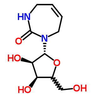 (9ci)-1,3,4,6-四氢-1-b-d-呋核亚硝脲-2H-1,3-二氮杂革-2-酮结构式_75421-11-3结构式