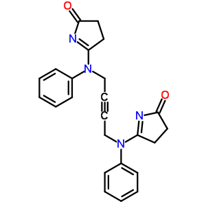 5-[4-[(5-氧代-3,4-二氢吡咯-2-基)-苯基-氨基]2-丁炔基-苯基-氨基]-3,4-二氢吡咯-2-酮结构式_75812-70-3结构式
