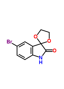 5-溴螺[1,3-二噁戊环并-2,3-吲哚]-2(1H)-酮结构式_75822-54-7结构式