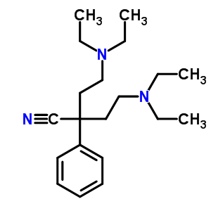 4-二乙基氨基-2-(2-二乙基氨基乙基)-2-苯基-丁腈结构式_7598-72-3结构式