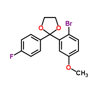 2-Bromo-4’fluoro-5-methoxybenzophenone ethylene ketal Structure,760192-89-0Structure