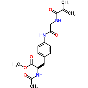L-phenylalanine,n-acetyl-4-[[[(2-methyl-1-oxo-2-propenyl)amino]acetyl]amino]-, methyl ester(9ci) Structure,76311-21-2Structure