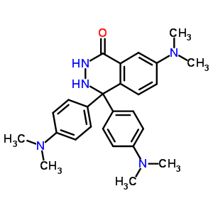 7-二甲基氨基-4,4-双(4-二甲基氨基苯基)-2,3-二氢二氮杂萘-1-酮结构式_76339-00-9结构式