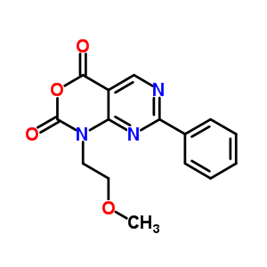 1-(2-甲氧基乙基)-7-苯基-1H-嘧啶并[4,5-d][1,3]噁嗪-2,4-二酮结构式_76361-14-3结构式
