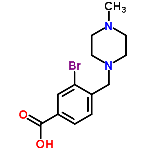 3-溴-4-((4-甲基哌嗪-1-基)甲基)苯甲酸结构式_765269-29-2结构式