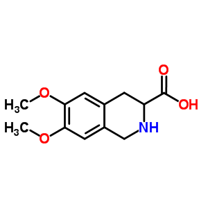 6,7-二甲氧基-1,2,3,4-四氢异喹啉-3-羧酸盐酸盐结构式_76824-86-7结构式