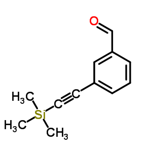 3-(三甲基甲硅烷基)乙炔苯甲醛结构式_77123-55-8结构式