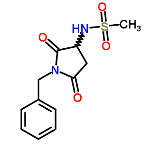 (+-)-N-(2,5-dioxo-1-(phenylmethyl)-3-pyrrolidinyl)methanesulfonamide Structure,77693-23-3Structure