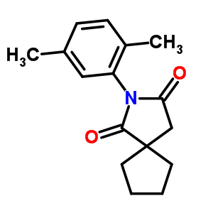 8-(2,5-二甲基苯基)-8-氮杂螺[4.4]壬烷-7,9-二酮结构式_78045-28-0结构式