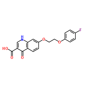 3-Quinolinecarboxylicacid, 7-[2-(4-fluorophenoxy)ethoxy]-4-hydroxy- Structure,78105-15-4Structure
