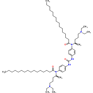 N-(5-二乙基氨基五n-2-基)-n-[4-[[4-(5-二乙基氨基五n-2-基-十六烷oyl-氨基)苯基]氨基甲酰氨基]苯基]十六烷酰胺结构式_79692-35-6结构式