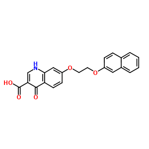 3-Quinolinecarboxylicacid, 4-hydroxy-7-[2-(2-naphthalenyloxy)ethoxy]- Structure,79807-95-7Structure