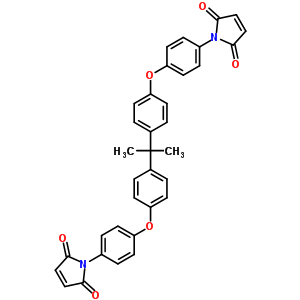  2,2-二[4-(4-顺丁烯二酰亚胺苯氧基)苯基]丙烷结构式_79922-55-7结构式