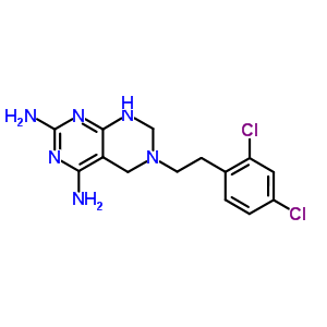 6-[2-(2,4-二氯苯基)乙基]-5,6,7,8-四氢-嘧啶并[4,5-d]嘧啶-2,4-二胺结构式_79988-68-4结构式