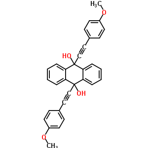 9,10-双[2-(4-甲氧基苯基)乙炔]蒽-9,10-二醇结构式_80034-18-0结构式