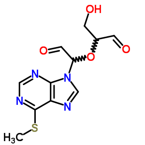 3-羟基-2-[1-(6-甲基磺酰基嘌呤-9-基)-2-氧代-乙氧基]丙醛结构式_80135-06-4结构式