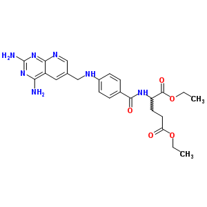 L-glutamic acid, n-[4-[[ (2,4-diaminopyrido[2, 3-d]pyrimidin-6-yl)methyl]amino]benzoyl]-, diethyl ester Structure,80360-08-3Structure