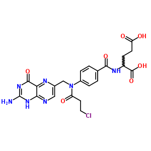 (9CI)-N-[4-[[(2-氨基-1,4-二氢-4-氧代-6-蝶啶yl)甲基](3-氯-1-氧代丙基)氨基]苯甲酰基]-L-谷氨酸结构式_80402-33-1结构式