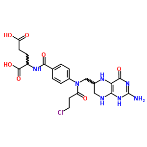 (9CI)-N-[4-[[(2-氨基-1,4,5,6,7,8-六氢-4-氧代-6-蝶啶)甲基](3-氯-1-氧代丙基)氨基]苯甲酰基]-L-谷氨酸结构式_80402-39-7结构式