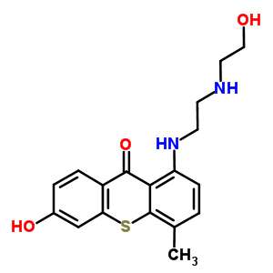 6-羟基-1-[2-(2-羟基乙基氨基)乙基氨基]-4-甲基-噻吨-9-酮结构式_80568-46-3结构式