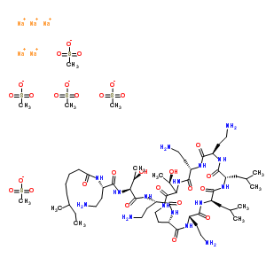 粘杆菌素甲基磺酸钠结构式_8068-28-8结构式