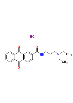 N-(3-二甲基氨基丙基)-9,10-二氧代-蒽-2-羧酰胺结构式_81086-03-5结构式
