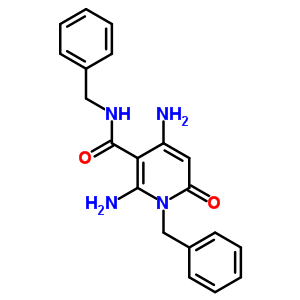 2,4-二氨基-1,6-二氢-6-氧代-N,1-双(苯基甲基)-3-吡啶羧酰胺结构式_81975-60-2结构式