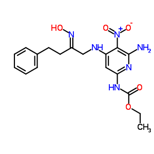 (9CI)-[6-氨基-4-[[2-(羟基亚氨基)-4-苯基丁基]氨基]-5-硝基-2-吡啶]-氨基甲酸乙酯结构式_83269-17-4结构式