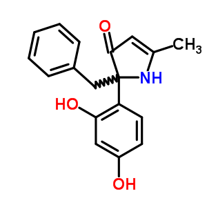 2-苄基-2-(2,4-二羟基苯基)-5-甲基-1H-吡咯-3-酮结构式_83392-61-4结构式