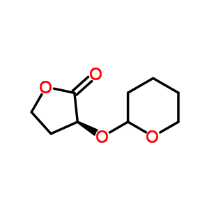 (3S)-二氢-3-[(四氢-2H-吡喃-2-基)氧基]-2(3H)-呋喃酮结构式_83680-34-6结构式