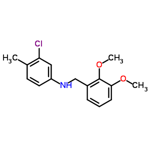 3-氯-n-[(2,3-二甲氧基苯基)甲基]-4-甲基-苯胺结构式_84474-05-5结构式