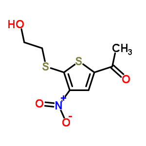1-[5-[(2-羟基乙基)硫代]-4-硝基-2-噻吩]-1-乙酮结构式_845266-22-0结构式