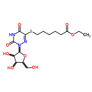 6-[[2-[3,4-二羟基-5-(羟基甲基)氧代lan-2-基]-3,5-二氧代-1,2,4-噻嗪-6-基]磺酰基]己酸乙酯结构式_84608-17-3结构式