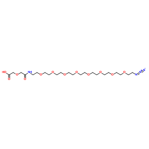 O-(2-叠氮乙基)-O-[2-(二羟乙酰基-氨基)乙基]七聚乙二醇结构式_846549-37-9结构式