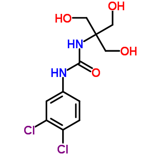 n-(3,4-二氯苯基)-n-[2-羟基-1,1-双(羟基甲基)乙基]-脲结构式_84882-80-4结构式