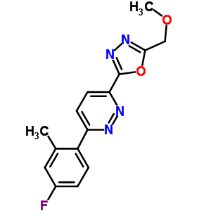 3-(4-氟-2-甲基苯基)-6-[5-(甲氧基甲基)-1,3,4-噁二唑-2-基]-吡嗪结构式_848953-34-4结构式