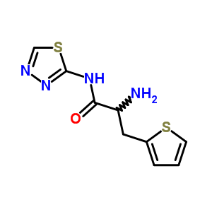 2-氨基-n-(1,3,4-噻二唑-2-基)-3-噻吩-2-基-丙酰胺结构式_85369-16-0结构式