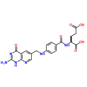n-[4-[[(2-氨基-3,4-二氢-4-氧代吡啶并[2,3-d]嘧啶-6-基)甲基]氨基]苯甲酰基]-L-谷氨酸结构式_85597-17-7结构式