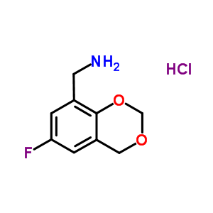 (6-氟-4H-1,3-苯并二噁英-8-基)甲胺盐酸盐结构式_859833-12-8结构式