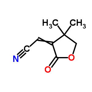 (E)-(9CI)-(二氢-4,4-二甲基-2-氧代-3(2H)-呋喃)-乙腈结构式_86453-70-5结构式