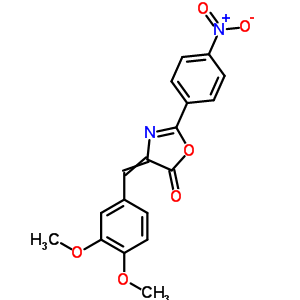 4-[(3,4-Dimethoxyphenyl)methylidene]-2-(4-nitrophenyl)-1,3-oxazol-5-one Structure,86818-83-9Structure