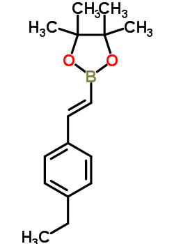 2-(E-2-(4-乙基苯基)乙烯基)-4,4,5,5-四甲基-1,3,2-二噁硼烷结构式_870717-91-2结构式