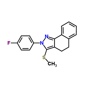 2-(4-氟苯基)-3-甲基硫代-4,5-二氢-2H-苯并[g]吲唑结构式_871110-10-0结构式