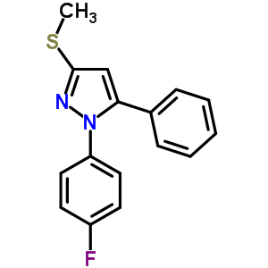 1-(4-氟苯基)-3-甲基硫代-5-苯基-1H-吡唑结构式_871110-20-2结构式