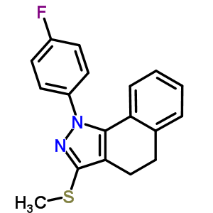 1-(4-氟苯基)-3-甲基硫代-4,5-二氢-1H-苯并[g]吲唑结构式_871110-22-4结构式