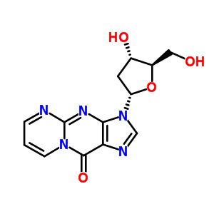 3-(2-脱氧-alpha-D-赤式-呋喃戊糖基)嘧啶并[1,2-a]嘌呤-10(3H)-酮结构式_87171-83-3结构式