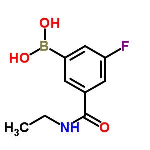 5-(乙基氨基甲酰)-3-氟苯硼酸结构式_874219-38-2结构式
