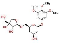 3,4,5-三甲氧基苯基 6-O-D-芹糖-BETA-D-呋喃糖基-BETA-D-葡萄糖苷结构式_87562-76-3结构式