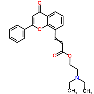 3-(4-氧代-2-苯基-4H-1-苯并吡喃-8-基)-2-丙酸 2-(二乙基氨基)乙酯结构式_87626-87-7结构式